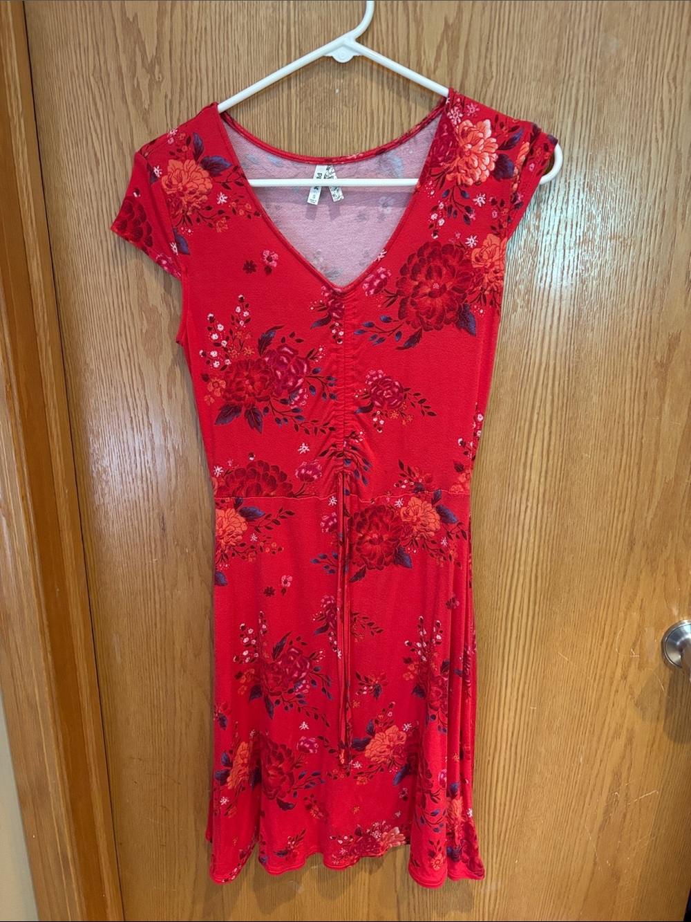 Mudd, juniors v-neck sundress with drawstring in front, Small